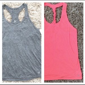 Bundle-Athletic 2 TOPs- Gap Fit grey/hot pink S